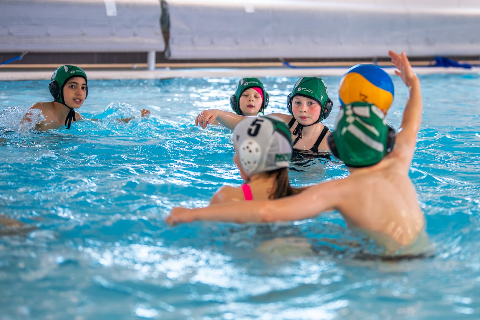 Children playing aquaball