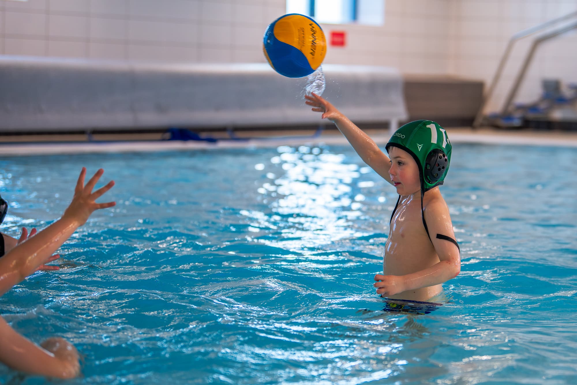 Young players training