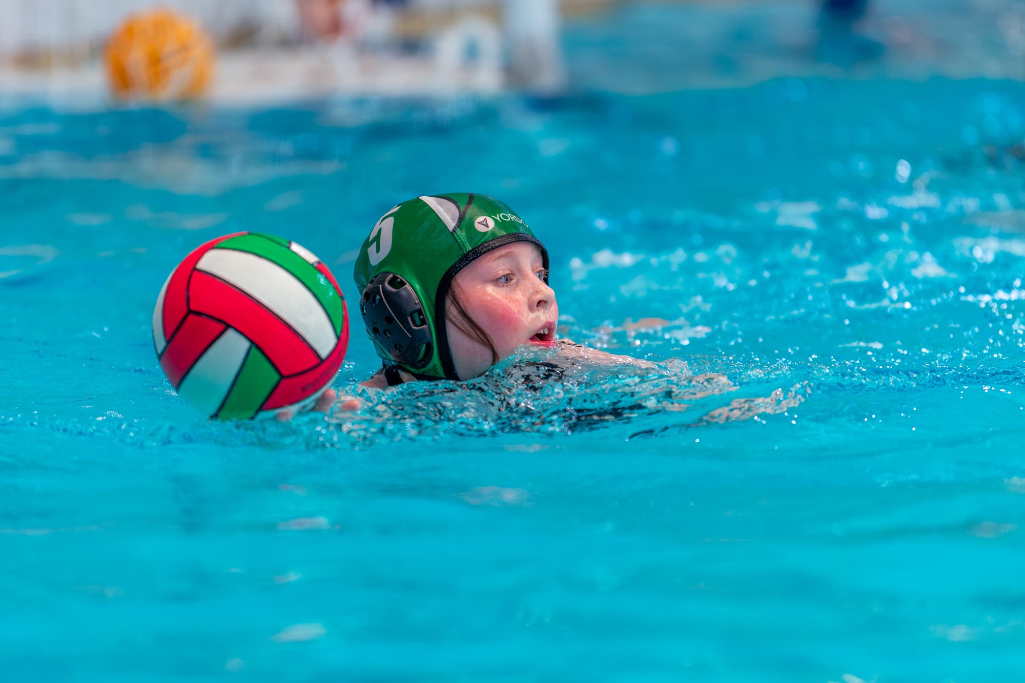 Junior players poolside